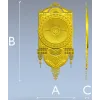 Aurelia Sunburst Medallion - detailed STL 3D model for CNC carving