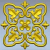 Декоративная розетка "Клевер" - stl модель для ЧПУ