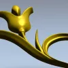 Тюльпанный декоративный орнамент - STL модель для ЧПУ