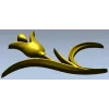 Тюльпанный декоративный орнамент - STL модель для ЧПУ