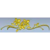 Floral Swag STL Model for CNC - Elegant Low-Relief Flower Ornament