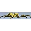 Floral Swag STL Model for CNC - Elegant Low-Relief Flower Ornament