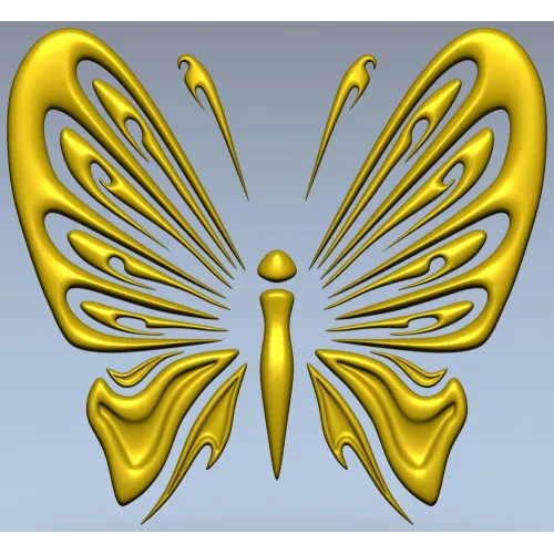 Ornamental Butterfly STL Relief for CNC Milling
