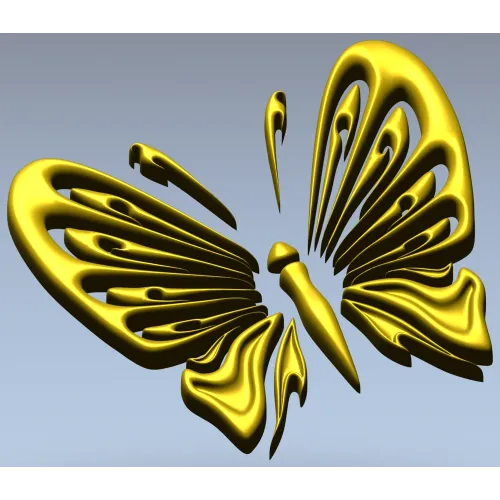 Ornamental Butterfly STL Relief for CNC Milling
