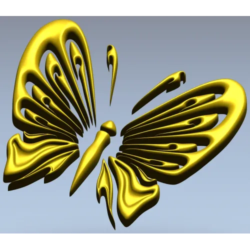 Ornamental Butterfly STL Relief for CNC Milling