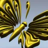 Ornamental Butterfly STL Relief for CNC Milling
