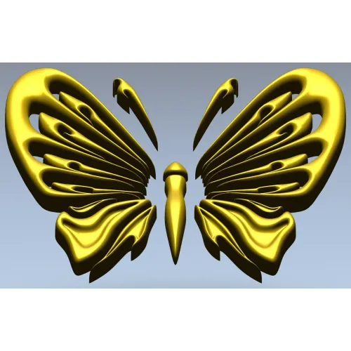 Ornamental Butterfly STL Relief for CNC Milling