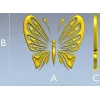 Ornamental Butterfly STL Relief for CNC Milling
