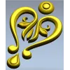 Baroque Heart Applique STL 3D Model for CNC