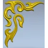 Acanthus Corner Relief STL for CNC Milling