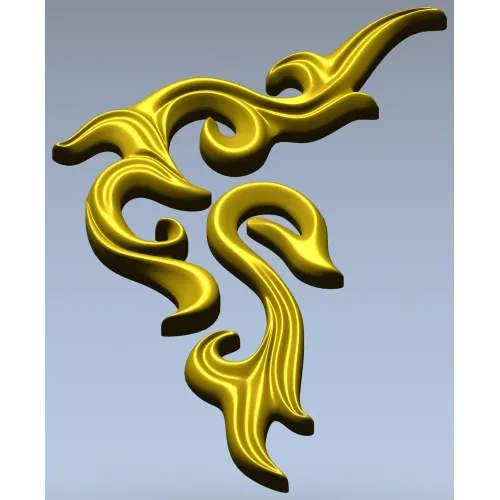 Acanthus Corner Relief STL for CNC Milling