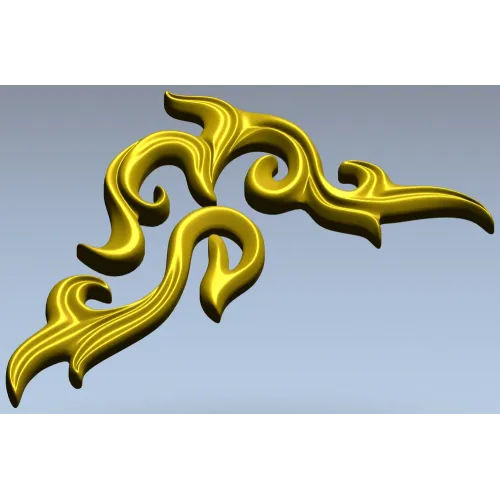 Acanthus Corner Relief STL for CNC Milling