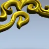 Acanthus Corner Relief STL for CNC Milling