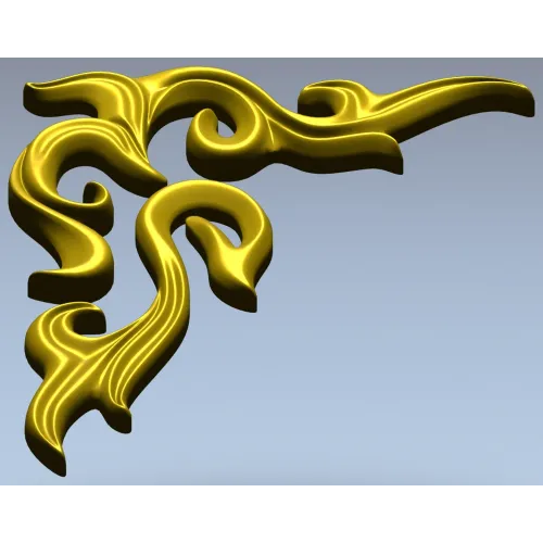 Acanthus Corner Relief STL for CNC Milling