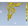 Acanthus Corner Relief STL for CNC Milling