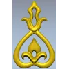 Teardrop Fleur Applique STL for CNC carving