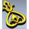 Teardrop Fleur Applique STL for CNC carving