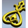 Teardrop Fleur Applique STL for CNC carving