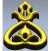 Teardrop Fleur Applique STL for CNC carving