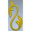 Acanthus S-Scroll decorative STL model for CNC milling