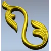 Acanthus S-Scroll decorative STL model for CNC milling