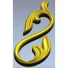 Acanthus S-Scroll decorative STL model for CNC milling