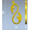 Acanthus S-Scroll decorative STL model for CNC milling
