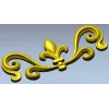 Королевская лилия - декоративный вензель STL для ЧПУ