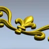 Королевская лилия - декоративный вензель STL для ЧПУ