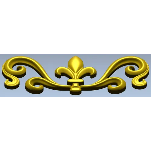 Королевская лилия - декоративный вензель STL для ЧПУ
