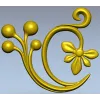 Флористический завиток - 3D STL модель для ЧПУ