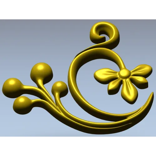 Флористический завиток - 3D STL модель для ЧПУ