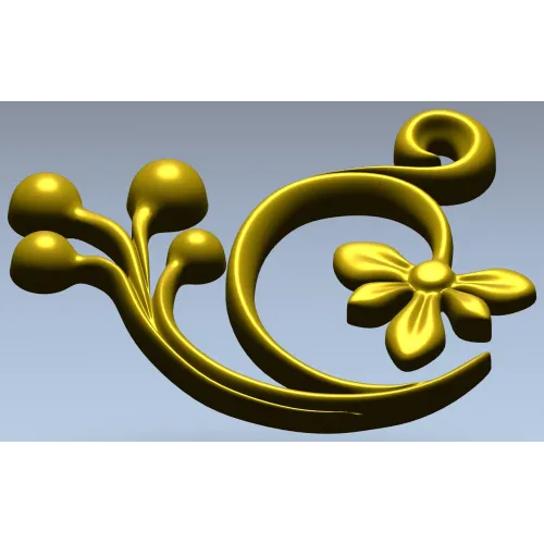 Флористический завиток - 3D STL модель для ЧПУ