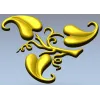 Elegant Acanthus Corner Ornament - STL 3D Model for CNC