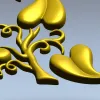 Elegant Acanthus Corner Ornament - STL 3D Model for CNC