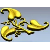 Elegant Acanthus Corner Ornament - STL 3D Model for CNC