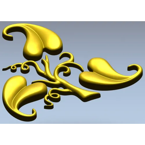 Elegant Acanthus Corner Ornament - STL 3D Model for CNC