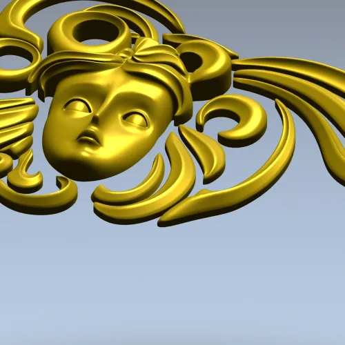 Угловой декоративный элемент "Угловая Муза" - 3D модель STL для ЧПУ