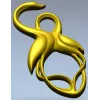Вертикальный декоративный вензель - 3D модель STL для ЧПУ