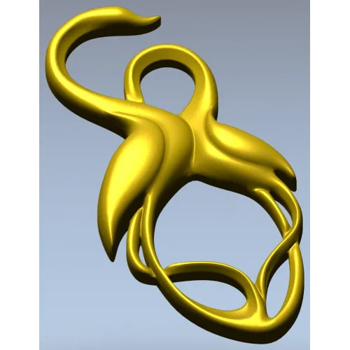 Вертикальный декоративный вензель - 3D модель STL для ЧПУ