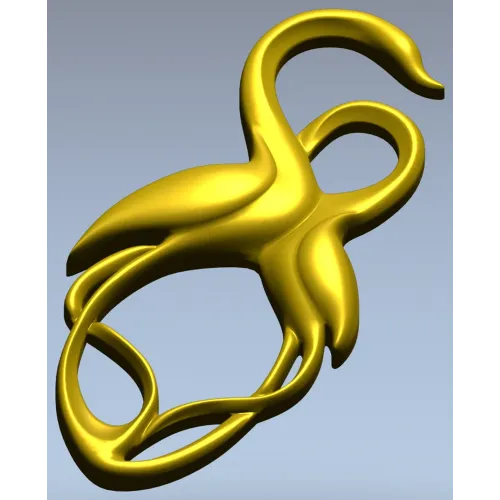 Вертикальный декоративный вензель - 3D модель STL для ЧПУ