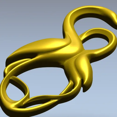 Вертикальный декоративный вензель - 3D модель STL для ЧПУ