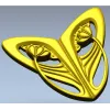 Art Nouveau Leaf Cartouche - STL 3D model for CNC