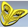 Art Nouveau Leaf Cartouche - STL 3D model for CNC