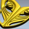 Art Nouveau Leaf Cartouche - STL 3D model for CNC