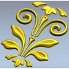 Орнамент "Лира" - 3D модель STL для ЧПУ, декоративный картуш