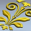 Орнамент "Лира" - 3D модель STL для ЧПУ, декоративный картуш