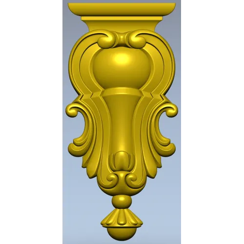 Ornate Baroque Cartouche STL for CNC Routing and Furniture Applique