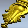 Ornate Baroque Cartouche STL for CNC Routing and Furniture Applique