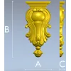Ornate Baroque Cartouche STL for CNC Routing and Furniture Applique